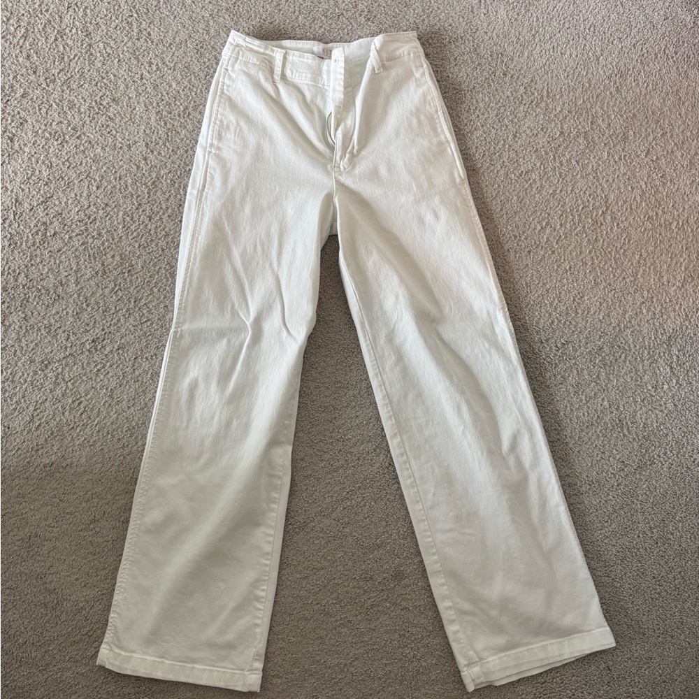 White Wide-Leg Pants